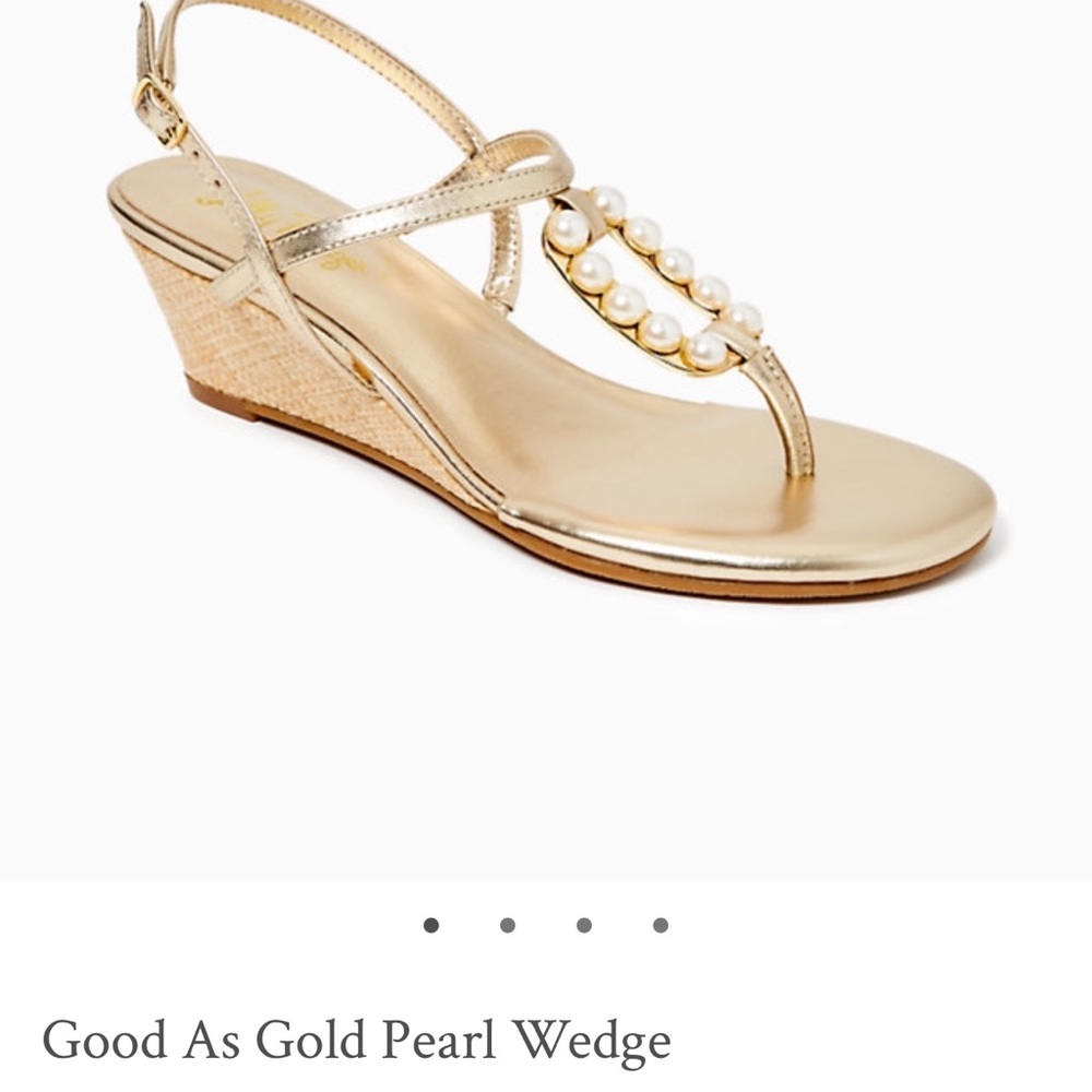 New Lilly Pulitzer pearl wedges … size 8
